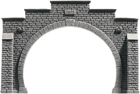 NOCH 34852 PROFI plus N Tunnel-Portal 2 sínes Keményhab kész modell, Festett