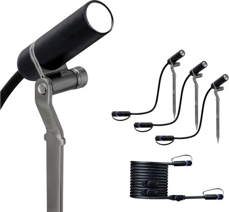Paulmann Plantini 94156 Világításrendszer, Plug & Shine LED-es kerti fényszóró bővítés 3 részes kész