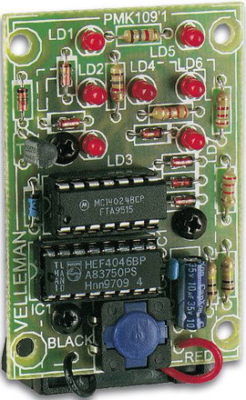 Whadda WSG113 Villogó fény építőkészlet Kivitel (építőkészlet/modul): Építőkészlet 9 V/DC