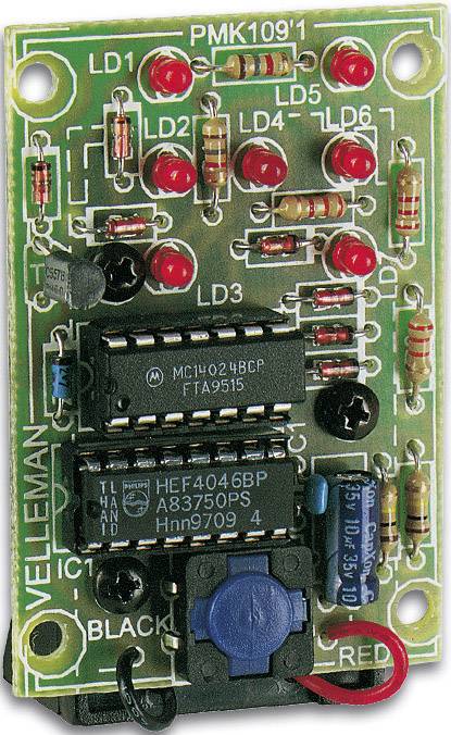 Whadda WSG113 Villogó fény építőkészlet Kivitel (építőkészlet/modul): Építőkészlet 9 V/DC