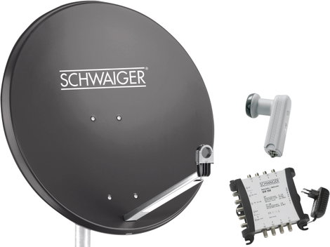 Schwaiger SPI9961SET6 SAT berendezés vevő nélkül Résztvevők száma: 8 80 cm