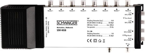 Schwaiger SPI9961SET6 SAT berendezés vevő nélkül Résztvevők száma: 8 80 cm 2. kép