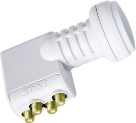 Smart Titanium Universal TQ Quattro LNB Résztvevők száma: 4 Feed méret: 40 mm Világosszürke