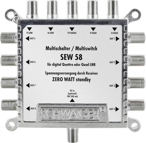 Schwaiger SPI9961SET5 SAT berendezés vevő nélkül Résztvevők száma: 8 80 cm 4. kép