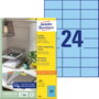 Avery-Zweckform 3449 Univerzális etikett 70 x 37 mm Papír Kék 2400 db Véglegesen tapadó Tintasugaras bélyegkép