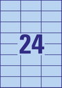 Avery-Zweckform 3449 Univerzális etikett 70 x 37 mm Papír Kék 2400 db Véglegesen tapadó Tintasugaras 4. bélyegkép