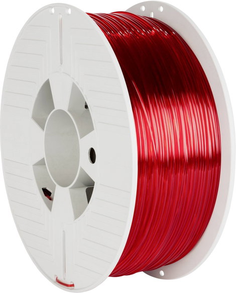 Verbatim 55054 neu 3D nyomtatószál PETG 1.75 mm 1 kg Piros (átlátszó) 1 db 3. kép