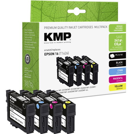 KMP Tinta helyettesíti Epson 16XL, T1636, T1631, T1632, T1633, T1634 Kompatibilis Kombinált csomag F