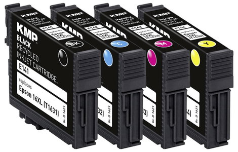 KMP Tinta helyettesíti Epson 16XL, T1636, T1631, T1632, T1633, T1634 Kompatibilis Kombinált csomag F 3. kép