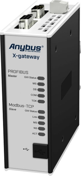 Anybus AB7629 Profibus Master/Modbus-TCP Slave Gateway Ethernet, USB 24 V/DC 1 db
