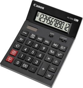 Canon AS-2200 Asztali számítógép Napenergiával üzemeltetett, Elemekről üzemeltetett Sötétszürke Kije