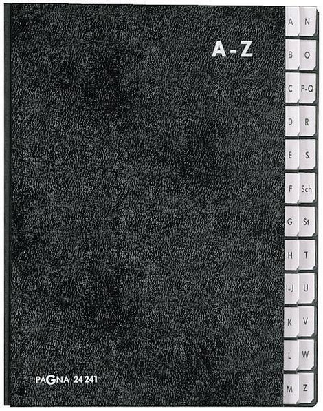 PAGNA Pult rendezők 24241-04 Pultordner Classic Kemény karton Fekete DIN A4 Rekeszek száma: 24 A-Z