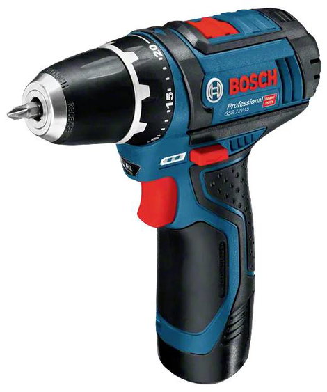 Bosch Professional GSR 12V-15 Akkus fúrógép 12 V 2. akkuval, Hordtáskával 2. kép