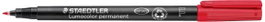 Staedtler Lumocolor permanent F DRY SAFE 318-2 Permanent marker Piros Vízálló: Igen