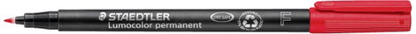 Staedtler Lumocolor permanent F DRY SAFE 318-2 Permanent marker Piros Vízálló: Igen