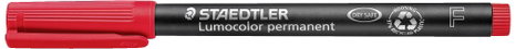 Staedtler Lumocolor permanent F DRY SAFE 318-2 Permanent marker Piros Vízálló: Igen 2. kép