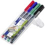 Staedtler Lumocolor permanent S DRY SAFE 313 WP4 Permanent marker Piros, Kék, Zöld, Fekete Vízálló: 2. bélyegkép