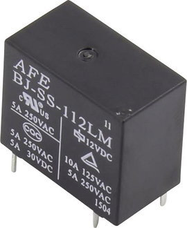 AFE BJ-SS-112LM Nyák relé 12 V/DC 10 A 1 záró 1 db