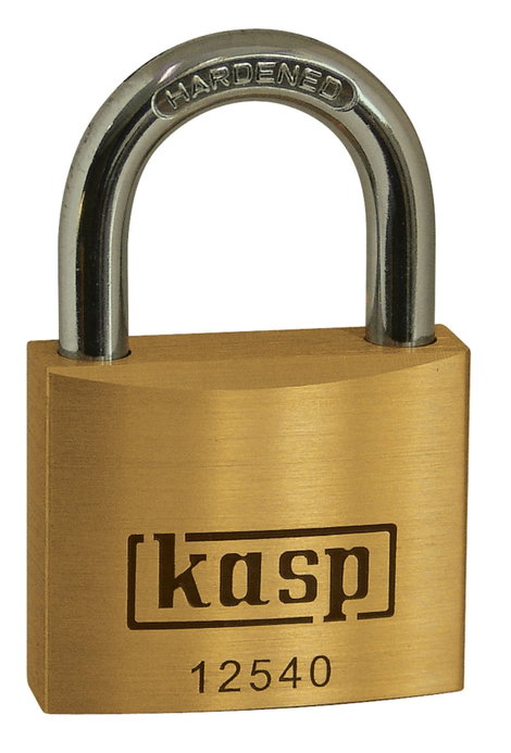 Kasp K12525A3 Függő lakat 25 mm Egyidőben záródó Aranysárga Kulcsos zár