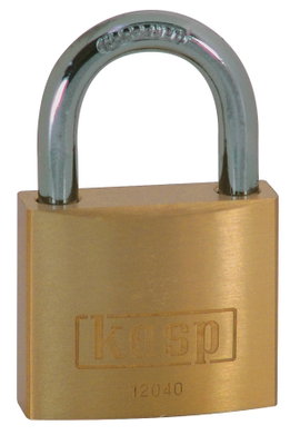 Kasp K12040 Függő lakat 40 mm Különböző időben záródó Aranysárga Kulcsos zár