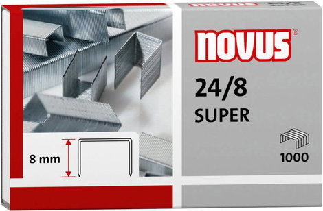 Novus 040-0038 Típus (tűzőkapocs): 24/8 Tűzőkapocs 1000 db Tűzőteljesítmény: 50 lap (80 g/m²)