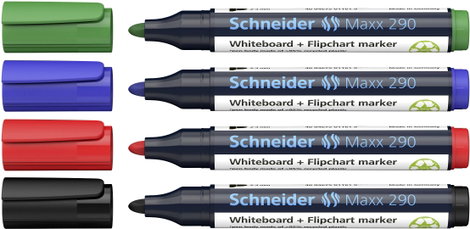 Schneider Schreibgeräte Maxx 290 129094 Táblafilc Fekete, Piros, Kék, Zöld 4 db