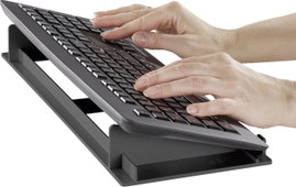 Ergonomikus billentyűzetállvány, fekete, KEHI 1004.10314