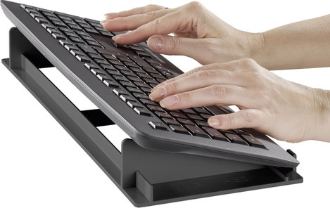 Ergonomikus billentyűzetállvány, fekete, KEHI 1004.10314