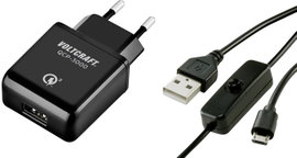 VOLTCRAFT QCP-3000 USM USB-s töltőkészülék Alkalmas: Raspberry Pi Kimeneti áram (max.) 3000 mA 1 x U