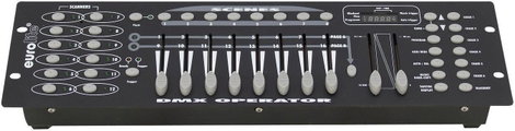 Eurolite DMX Operator 192 DMX kontroller 16 csatornás 19 collos kivitel, Zenevezérlés