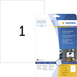 Herma 9500 Fólia címkék 210 x 297 mm Polietilén fólia Fehér 10 db Véglegesen tapadó Színes lézernyom