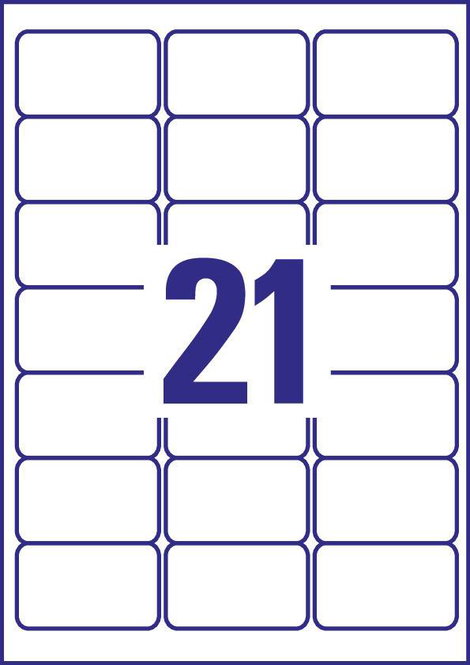 Avery-Zweckform L7560-25 Cím etikett 63.5 x 38.1 mm Poliészter fólia Átlátszó 525 db Véglegesen tapa 3. kép