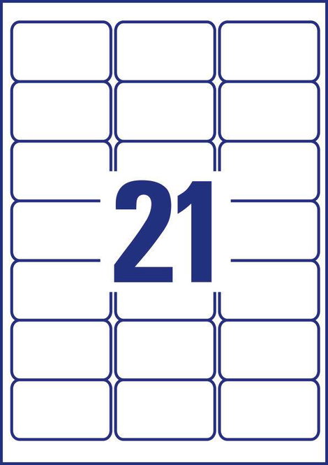 Avery-Zweckform L7560-25 Cím etikett 63.5 x 38.1 mm Poliészter fólia Átlátszó 525 db Véglegesen tapa 5. kép