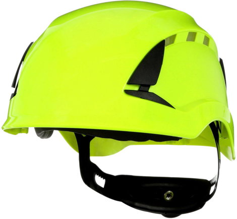 3M SecureFit X5514V-CE-4 Védősisak szellőztetve, UV érzékelővel Neonzöld 2. kép