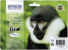 Epson T0895 #####Tinte Eredeti Fekete, Cián, Bíbor, Sárga