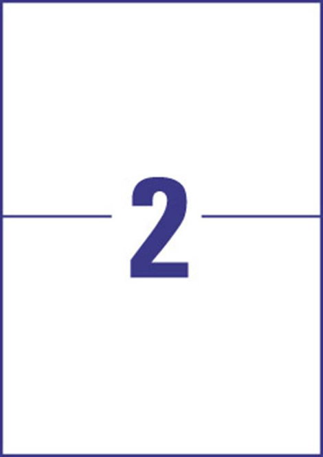 Europe 100 ELA026 210 x 148.5 mm Papír Fehér 200 db Véglegesen tapadó Univerzális etikett Tinta, Léz 2. kép