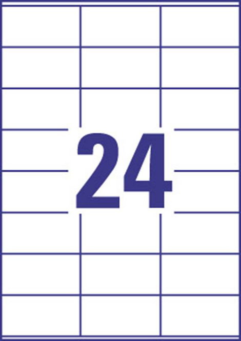 Europe 100 ELA010 70 x 36 mm Papír Fehér 2400 db Véglegesen tapadó Univerzális etikett Tinta, Lézer, 2. kép