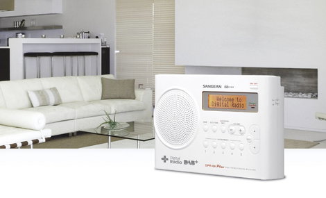 Sangean DPR-69+ Koffer rádió DAB+, URH Akkutöltő funkció Fehér 4. kép