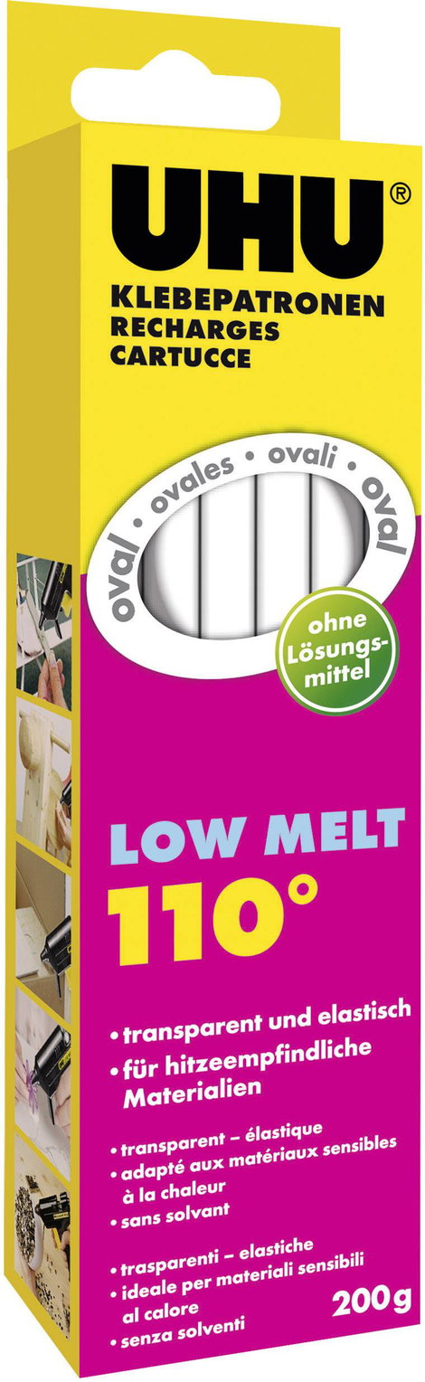 UHU 48630 Ragasztópisztoly rúd 170 mm Átlátszó 200 g 10 db