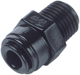 Norgren Egyenes összekötő D01250618 Külső menet: R1/8 Cső átmérő: 6 mm 1 db