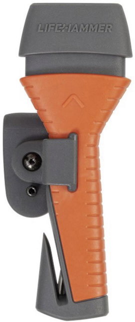 LifeHammer 10660 10660 Biztonsági szerszám Tartóval, Biztonsági öv vágó, Üvegtörő (H x Sz x Ma) 21.5