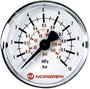 Norgren Manométer 18-015-885 Csatlakozó (manométer): Hátlap 0 - 6 bar Külső menet R1/8 1 db bélyegkép