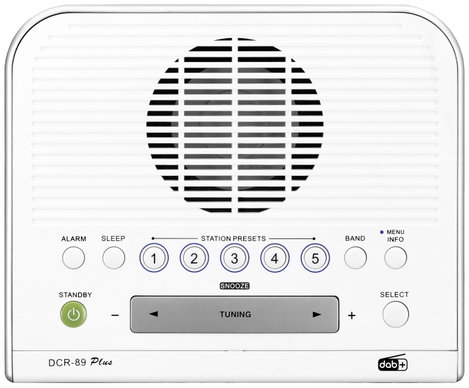 Sangean DCR-89+ Rádiós ébresztőóra DAB+, URH AUX Fehér 6. kép
