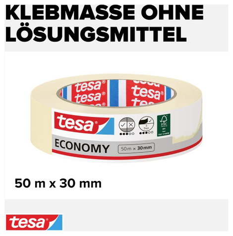 tesa UNIVERSAL 05287-00000-03 Krepp szalag Bézs (H x Sz) 50 m x 30 mm 1 db 3. kép