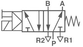 Norgren Mechanikusan működtetett pneumatikus szelep V51B517A-A213J 24 V/DC Ház anyaga Alumínium Tömí