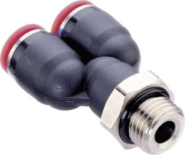 Norgren Y összekötő C02881248 Külső menet: 1/2 Cső átmérő: 12 mm 1 db