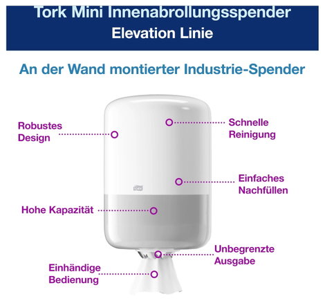TORK 559000 Tork 559000 Papír kéztörlő adagoló Műanyag Fehér 1 db 3. kép