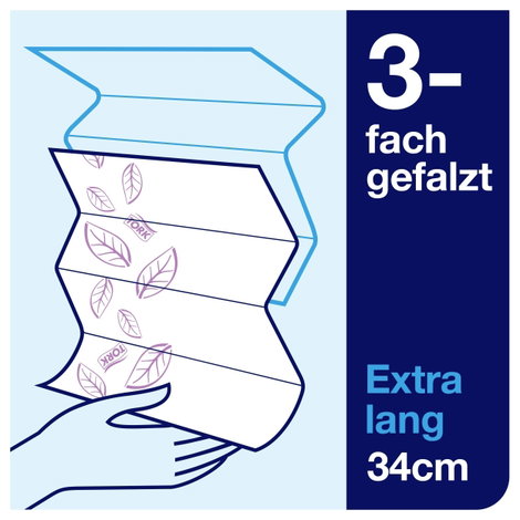 TORK 100297 Xpress® Multifold Premium Papír kéztörlők (H x Sz) 34 cm x 21 cm Magasfehér 2100 db 11. kép