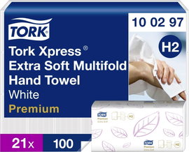 TORK 100297 Xpress® Multifold Premium Papír kéztörlők (H x Sz) 34 cm x 21 cm Magasfehér 2100 db
