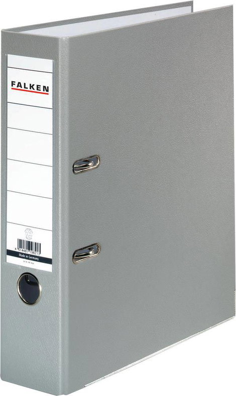 Falken Iratrendezők PP-Color DIN A4 Hátlap szélesség: 80 mm Szürke 2 kengyel 9984022